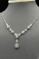 طقم ذهب أبيض عيار 18 نقاء اللؤلؤ وزن 9.4 جرام