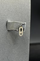 طقم اطفال مستطيل ذهب تصميم الماس عيار 18 وزن 1.6 ج...