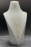 عقد نص مجدول ذهب صافي عيار 21 وزن 4.6 جرام