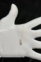 عقد ذهب تصميم الماس عيار 18 وزن 0.8 جرام