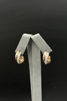 حلق ثلاث ادوار ذهب تصميم الماس عيار 18 وزن من 5 ال...