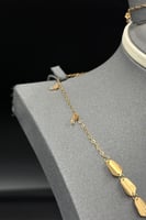 طقم معين ذهب تصميم الماس عيار 21 وزن 7.2 جرام