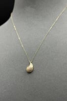 عقد دمعة ذهب تصميم الماس عيار 18 وزن 1 جرام