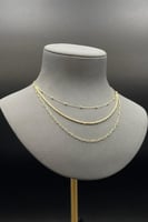 عقد متعدد الاشكال ثلاثة ادوار ذهب صافي ايطالي عيار...