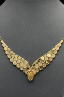 طقم جناح الصقر ذهب صافي عيار 21 وزن 14.7 جرام