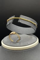 طقم مجدول ثلاثة ادوار ذهب صافي عيار 21