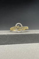 خاتم كور ذهب تصميم الماس عيار 18 وزن 1.5 جرام