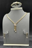 طقم ذهب للعروس عيار 18 ربطة الهيبة وزن 25.3 جرام