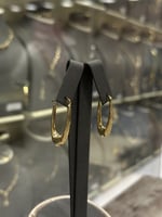 حلق مستطيل ذهب صافي