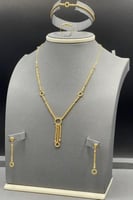 طقم دوائر ذهب صافي عيار 21 وزن 10.4 جرام