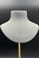 عقد شكل C دورين ذهب تصميم الماس عيار 18 وزن من 0.7...