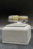 اسوارة ذهب مع صدف ملون عيار 21 وزن 5.7 جرام