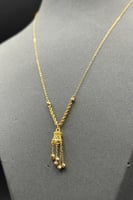 عقد نص مجدول ذهب صافي عيار 21 وزن من 1.5 الى 1.6 ج...