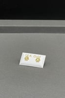 حلق طبي وردة ذهب صافي عيار 18