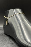 خلخال مستطيل ذهب تصميم الماس عيار 18 وزن 3.7 جرام