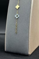 اسوارة وردة ذهب صافي ملون عيار 18 وزن 1 جرام