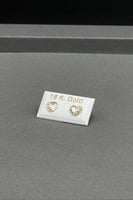 حلق طبي قلب ذهب تصميم الماس عيار 18