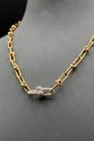 عقد مع إسوارة جنزير ذهب عيار 21 ألماس أوريلا وزن 2...