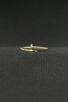 خاتم مسمار ذهب تصميم الماس عيار 18 وزن من 0.4 الى...