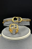 طقم ذهب مع فص تصميم الماس عيار 21 وزن 25.7 جرام