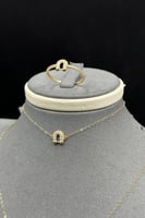 طقم ذهب صغير عيار 18 قوس النعومة وزن 2.7 جرام