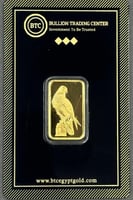 سبيكة ذهب 1 اونصة ( 31.1 جرام ) عيار 24 بي تي سي (...