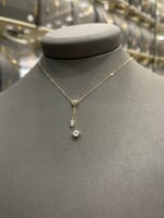 عقد ذهب نازل تصميم الماس