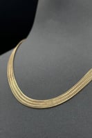 عقد مع اسوارة فلات ذهب صافي ايطالي عيار 18 وزن 16....