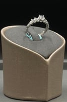 دبلة توينز ذهب ابيض تصميم الماس