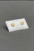 حلق طبي وردة ذهب صافي عيار 18