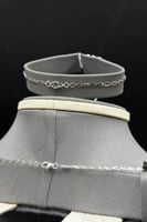 طقم ذهب ابيض للعروس عيار 18 وزن 18.9 جرام