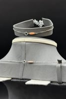 طقم ذهب أبيض عيار 18 انسجام الأوراق وزن 12.5 جرام