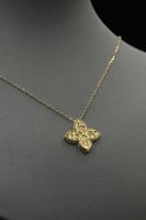 عقد ورده ذهب صافي عيار 21