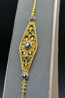 اسوارة وردة ذهب تصميم هندي عيار 21 وزن 8.6 جرام