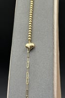 اسوارة كور مع قلب مع مستطيل ذهب صافي عيار 18 وزن 1...