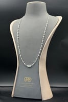 شال ذهب ابيض تصميم الماس عيار 18 وزن 9.5 جرام