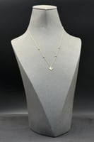 عقد كور مع وردة ذهب صافي ايطالي عيار 18 وزن 0.8 جر...