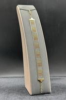 إسوارة سلم ذهب صافي ملون عيار 18 فخامة ألين وزن 9....