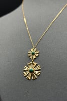 عقد رموش ذهب نازل ثنائي عيار 21 متعدد الاوان وزن م...