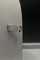 طقم دمعة مع صدف ازرق ذهب تصميم الماس