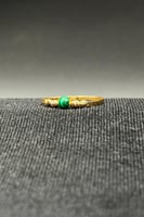 خاتم كور ذهب مع صدف اخضر عيار 21 وزن 1.1 جرام