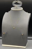 طقم اكس ذهب تصميم الماس عيار 21