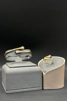 اسوارة مع خاتم ذهب تصميم الماس مع فص بنفسجي عيار 1...