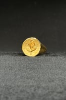 خاتم وردة ذهب صافي عيار 21 وزن من 2.5 الى 2.6 جرام