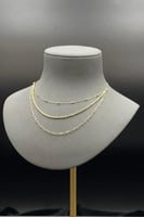 عقد متعدد الاشكال ثلاثة ادوار ذهب صافي ايطالي عيار...