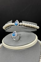 طقم لؤلؤ مع ذهب عيار 18 وزن 6.5 جرام