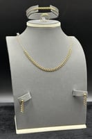 طقم جنزير ذهب صافي عيار 21 وزن 7.9 جرام