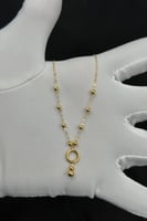 عقد دائري مع كور ذهب صافي عيار 21 وزن 1.3 جرام