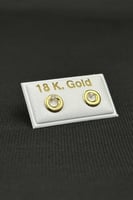 حلق طبي دائري ذهب تصميم الماس عيار 18 وزن 0.3 جرام