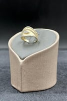 خاتم ذهب تصميم الماس عيار 18 وزن 3.1 جرام